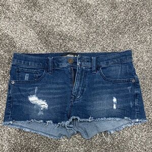 Express Dark Blue Denim Shorts